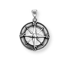 Sterling Silver Compass Pendant Pendant Height : 22mm (0.87 inch). Images are magnified to show detail.  Please see second photo for size reference Sterling Silver Necklace Chains also available as add on.  Please see sizing chart and select length preference from Item Selection Options list MORE COMPASS PENDANTS IN THE STORE: https://www.etsy.com/shop/PendantsAndFinds?section_id=31921949 Shipping Policy:  Please see FAQs below Classic Silver Medallion Jewelry, Classic Stainless Steel Round Jewelry, Classic Stamped 925 Medallion Jewelry, Classic Oxidized Round Pendant Jewelry, Symbolic Round Jewelry With Compass Design, Antique Silver Polished Round Jewelry, White Gold Jewelry With Compass Design, Classic Silver Jewelry With Compass Design, Classic Sterling Silver Jewelry With Compass Design