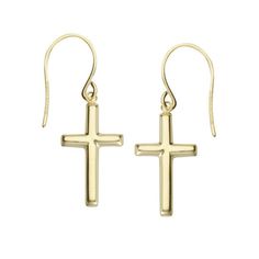 Sterling Silver Cross Earring Cross Earring, Shine Jewelry, Beautiful Symbols, Diamond Evil Eye, Jared The Galleria Of Jewelry, Heart Drop Earrings, Small Earrings Studs, Christian Jewelry, Cross Earrings