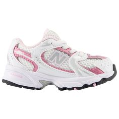 Proven style that is built to give you incredible cushioning and support. That's the New Balance 530. Synthetic and mesh upper provides lightweight comfort and support. ABZORB cushioning in the heel and the ENCAP midsole provides cushioning and support. Solid rubber outsole supplies traction and durability. New Balance 530 - Girls' Toddler Running Shoes - Pink / White. New Balance White Mesh Sneakers, New Balance Breathable White Walking Shoes, New Balance White Breathable Walking Shoes, Breathable White New Balance Walking Shoes, Mesh Running Shoes With Gel Cushioning And Round Toe, Mesh Running Shoes With Gel Cushioning, New Balance White Walking Shoes With Air Max Cushioning, New Balance White Walking Shoes With Air Cushioning, New Balance White Running Shoes With Air Cushioning