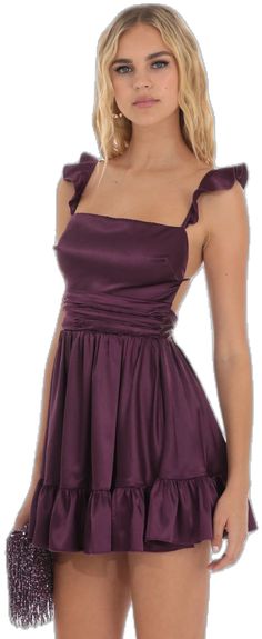 Fit And Flare Dress, Hand Washing, Flare Dress, Fit And Flare, Homecoming, Angeles, Zipper, Purple, How To Wear