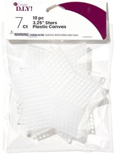 white plastic star shaped coasters in packaging