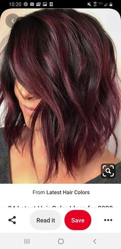 Burgundy Balayage, Trendy We Fryzurach, Maroon Hair, Rambut Brunette, Messy Bob Hairstyles, Messy Bob, Burgundy Hair