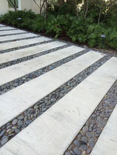 the steps are made out of stones and gravel