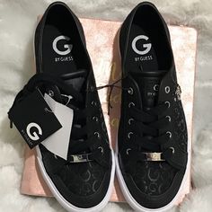 G By Guess Lace Up Sneakers G Logo Black Very Flexible Guess Sneakers, Luxurious Fashion, G Logo, Lace Up Sneakers, Tech Fashion, Guess Shoes, Logo Black, Womens Shoes Sneakers, Fashion Statement