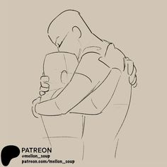 a drawing of a man holding a baby in his arms with the caption patreon