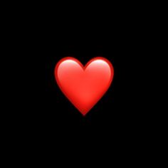 a red heart on a black background