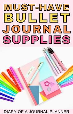 The bullet journal supplies you need in your life to create the best bujospreads ever! #bujo #stationery Journaling Supplies, Stationary Supplies