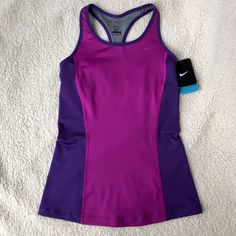 Nike Dri-Fit Racerback Tank New! With Tags! Size: Small Smoke And Pet Free Home Offers Welcome Nike Fitted Tank Top For Training, Nike Fitted Sporty Tank Top, Nike Sporty Fitted Tank Top, Purple Racerback Tank Top For Workout, Nike Fitted Tank Top, Fitted Nike Tank Top, Purple Stretch Racerback Tank Top, Purple Fitted Athleisure Tank Top, Fitted Purple Athleisure Tank Top