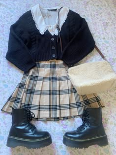 oufit estilo preppy para la temporada de primera u otoño Kawaii Preppy Outfits, Og Preppy Style, Bakery Aesthetic Outfit, Baker Outfit Aesthetic, Preppy 90s Outfits, Twee Fashion 2010s, Y2k Preppy Outfits