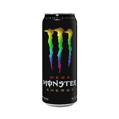 monster energy drink can with rainbow colors