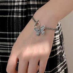 Details: Material: Silver (S925) Style: Retro, Fashion Condition: New Applicable Gender: Female Color Classification: Silver Butterfly Bracelet, Silver Butterfly, Style Retro, Silver Bracelets, Vintage Silver, Gender Female, Floral Rings, Retro Fashion, Silver Bracelet