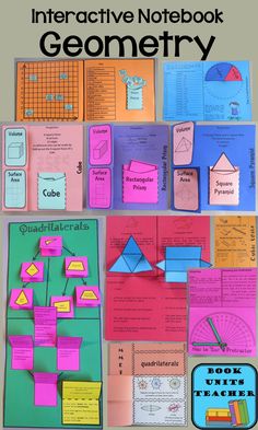 an interactive notebook with different types of paper