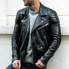 Quilted Slim Fit Motorcycle Biker Jacket Men's Genuine Leather Jacket on Storenvy Biker Jacket Men, Genuine Leather Jackets, Black Hand, Workout Jacket, Light Photography, Biker Jacket, Beautiful Fashion, Night Club, Motorcycle Jacket