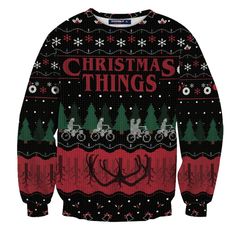 Christmasthings Ugly Christmas Knitted 3d Sweater Stranger Things Christmas, Sweater Designs, Crochet Holiday, 3d Sweater, Christmas Things, Xmas Sweater, Sweater Christmas, 3d Christmas, Holiday Sweater