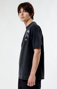 PacSun Exclusive! Step into the scene in style with the Nightlab XX T-Shirt. This tee boasts a classic crew neckline and short sleeves for easy comfort. With a vintage wash for a worn-in feel, it offers a relaxed regular fit. The branding on the left chest and back adds a touch of edge, making it a standout piece.


	Crew neckline
	Short sleeves
	Standard fit
	Left chest & back graphics
	Vintage wash
	100% Cotton
	Machine washable
	Model is wearing size medium
	Model Measurements: 6'1 Height Black Washed T-shirt For Summer, Summer Black Washed T-shirt, Summer Crew Neck T-shirt In Washed Black, Washed Black Crew Neck T-shirt With Screen Print, Black Washed Graphic Tee T-shirt, Urban Style Faded Crew Neck T-shirt, Urban Washed Crew Neck T-shirt, Faded Soft-washed T-shirt For Streetwear, Black Washed Graphic Tee