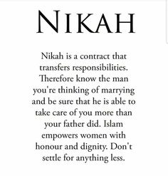 an image with the words nikah written in black and white, on a white background