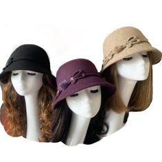 Women's Bow Wool Cloche Bucket Cap Beanie Wedding Retro 1920s Style Hat Description: Material: Wool Gender: WOMEN Item Type: Bucket Hats Style: Casual Size:56-58cm Package included: 1 x Hat Hats Style, Wedding Retro, Bucket Hat Style, 1920s Style, Bucket Cap, Elegant Hats, 1920s Fashion, Bucket Hats, Style Retro