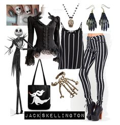 "Jack Skellington" by punkinpyritz ❤ liked on Polyvore featuring moda, Burton, Motel, Pieces, Bernard Delettrez, Bavna, disneybound e nightmarebeforechristmas Jack Skellington Disneybound, Professional Goth, Spooky Outfits, Nightmare Before Christmas Merchandise, Christmas Jack Skellington