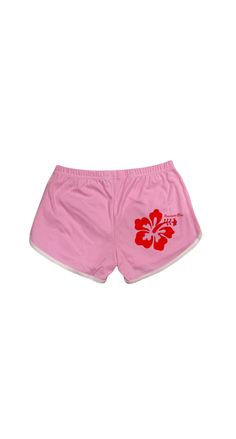 - printed on front of shorts shorts are individually screen printed by hand, each is unique and may not be 100% perfect! -An original design Hibiscus flower print on pink shorts! each item is hand printed so please allow 1-2 weeks to ship Small business run by 2 members! Hibiscus Flower Print, Swimsuit With Shorts, Flower Shorts, Hibiscus Flower, The Fashion Industry, Cute Shorts, Pink Shorts, Lookbook Outfits, Fashion Industry