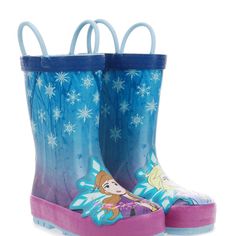 children's disney frozen princess rain boots