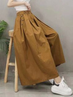 Artistic Retro Solid Color Super Loose Wide-Leg Pants BLACK-FREE SIZE Trip Moodboard, Half Sleeve Shirts, Pants Green, Women Street, Sleeveless Vest, Long Sleeve Shirt Dress, Batwing Sleeve, One Piece Swimwear, Pants Black