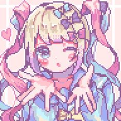 Pixel Kawaii, الفن الرقمي, Pix Art, Anime Pixel Art, Pixel Art Design, Dessin Adorable