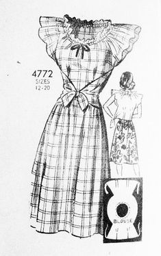 an old fashion pattern for a women's dress