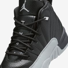 Brand: Air Jordan Model: Air Jordan 12 Retro (PS) Nickname: 'Birmingham Barons'Colorway: Black / Wolf Grey - WhiteSKU: 151186-010Release Date: 09/28/2024 Jordan 12 Black, Cdg Converse, Jordan Retro 12, Jordan Model, Air Jordan 12, Air Jordan 12 Retro, Nike Blazers Mid, Jordan 12 Retro, Jordan 12