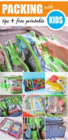 the back to school packing with kids's items in it and text overlay that reads