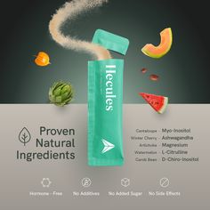 an advertisement for lip care products with fruit and watermelon falling out of it