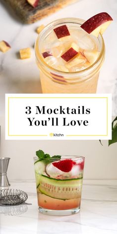 three cocktails you'll love with the title overlay