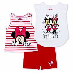 New 3 Pieces Playful Mickey Mouse Cotton Sets, Cute Mickey Mouse Cotton Bottoms, Summer Cotton Minnie Mouse Sets, Minnie Mouse Cotton Summer Sets, Cute Mickey Mouse Cotton Sets, Cute Cotton Mickey Mouse Sets, Playful Minnie Mouse Summer Set, Cute Minnie Mouse Summer Sets, Playful White Minnie Mouse Sets