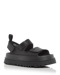 UGG® Women's Goldenglow Sandals  Shoes - Bloomingdale's Ugg Sandals Outfit, Ugg Shoes Women, Ugg Slides, Ugg Sandals, Black Uggs, Fisherman Sandals, Platform Slippers, Slides Shoes, Slingback Sandal