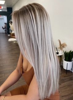 Ash Blonde Hair Balayage, Cool Blonde Hair Colour, Pretty Blonde Hair, Perfect Blonde Hair, Silver Blonde Hair, Icy Blonde Hair, Perfect Hair Color, Hair Blond