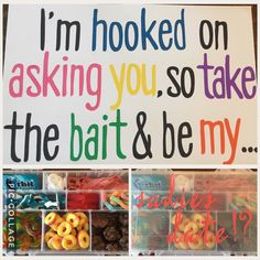 a sign that says i'm hooked on asking you, so take the bat & be my