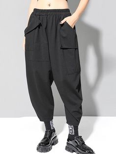 Compressed Shirt, White Harem Pants, Advanced Fashion, Split Sweater, Black Harem Pants, Style Harem Pants, Cashmere Sweater Women, Black Pants Casual, Loose Sweater