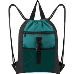 a gray and black backpack with straps