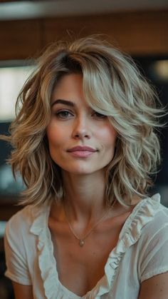 Trending Hairstyles 2024 Women, Trendy Haircuts Fall 2024, Short Chic Haircuts, Hair Cuts 2024 Trends, Blonde Shag Haircut, Hot Mom Haircut, Cute Mom Haircuts, 2024 Hair Trends For Women, Haircut Idea