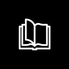 an open book on a black background with the word's logo in white letters