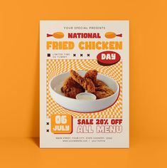 Fried Chicken Branding, Design Produk, Pizza Sale, Chicken Brands, Chicken Menu, Restaurant Flyer, Western Shop, Digital Painting Techniques, Funny Ads