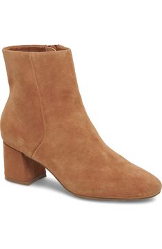 Blondo Alida Waterproof Bootie (Women) | Nordstrom Casual Boots Womens, Classic Ugg Boots, Ugg Classic Ultra Mini, Rain Or Shine, Comfortable Boots, Brown Ankle Boots, Tan Suede, Calf Hair, Suede Booties