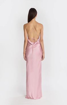 Cowl Back Dress - Stolen Stores Opened Back Dress, Formal Dresses Open Back, Backless Satin Dress, Cowl Back Dress, Bias Dress, Backless Slip Dress, Gown Designs, Sage Wedding, Low Cut Dresses