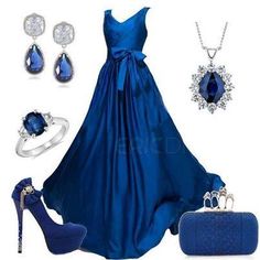 ¸.• * • . ❥ Femininity, beauty and fashion are ℒℴѵℯ key of real woman, who know how ❥ Ravenclaw Dress, Dresses Gala, Cruise Attire, Royal Blue Evening Dress, Blue Evening Dress, Outfit Styling, Dress Classy, Fashionista Clothes