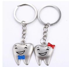 Cartoon Teeth, Key Decorations, Unisex Accessories