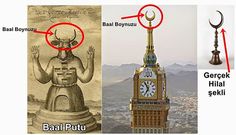 three pictures with different things in them including a clock tower and an antelope