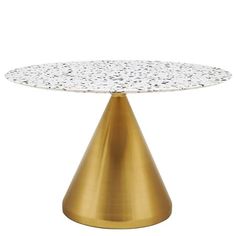 a white and gold table on a white background