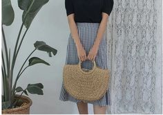 Look different this summer hanging around with our Women's Half Moon Woven Rattan Bag. Beautifully designed to make you feel pretty and awesome. The best accessory to wear for a casual style. The perfect gift to a friend or family.Convenient Cell Phone Pocket.Closure Type: String.Size: 42 x 24 cm / 16.54 x 9.45 inch.Package Includes: 1 x Women's Half Moon Woven Rattan Bag. Handmade Shoulder Bag For Day Out, Casual Handmade Straw Bag For Day Out, Casual Summer Handmade Shoulder Bag, Casual Handmade Summer Shoulder Bag, Handmade Bags For Day Out In Summer, Handmade Bags For Summer Day Out, Handmade Beach Bag For Summer Day Out, Handmade Summer Bags For Day Out, Handmade Summer Day-out Bag