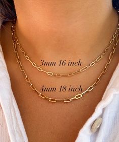 "◈Welcome to our Chain Collection◈ This subtle yet glamorous statement piece features alternating sizes of oval-shaped paper clip Figaro link design. Crafted in 14K Gold and available in two widths and 5 different lengths This beauty is perfect for layering and will add a unique and chic vibe to your everyday look. * Material: 14k Gold * Available in 5 Lengths: 16\" ,18\", 20\", 22\" , 24\" *Thickness : 3mm and 4mm *Made in Italy *Lobster Clasp ◈All items will be packaged in a high-quality Jewel Anniversary Cable Chain Necklace With Oval Links, Anniversary Oval Link Cable Chain Necklace, Classic Paperclip Chain Necklace For Anniversary, Minimalist Oblong Paperclip Chain Jewelry, Classic Oblong Cable Chain Jewelry, Paperclip Chain Jewelry For Gift, Modern Paperclip Chain Jewelry For Anniversary, Oval Link Paperclip Chain Jewelry As Gift, Oval Link Paperclip Chain Jewelry For Gift