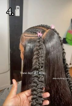 Sleek Ponytail Hairstyles, Birthday Hairstyles, Catty Noir, Quick Weave Hairstyles, Braided Hairstyles For Teens, Two Braids