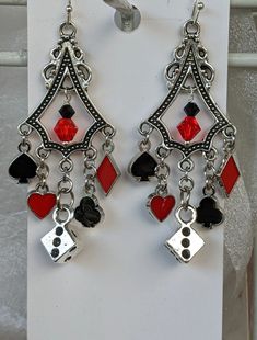 This Dangle & Drop Earrings item by JudysJewelzCreations has 101 favorites from Etsy shoppers. Ships from Fort Lauderdale, FL. Listed on Oct 1, 2023 Crystal Dice, Lucky Earrings, Cards Poker, Night Theme, Red Queen, Oct 1, Dog Drawing, Blackjack, Matching Necklaces